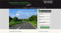 Desktop Screenshot of impoundedcarinsurance.com